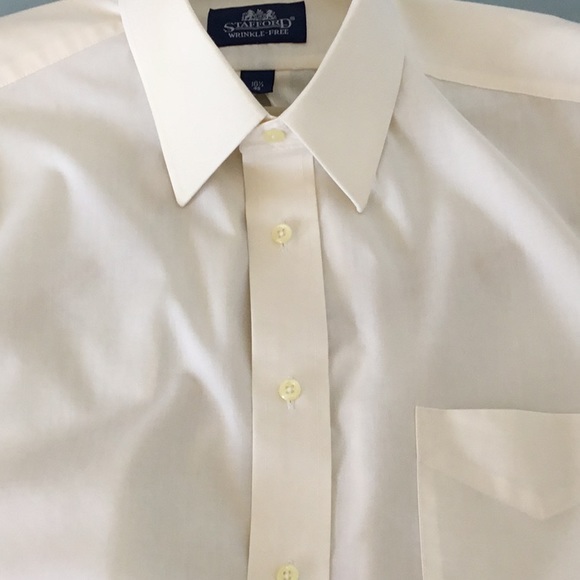 Stafford Wrinkle Free Cream 16 1/2 Dress Shirt - Picture 5 of 8
